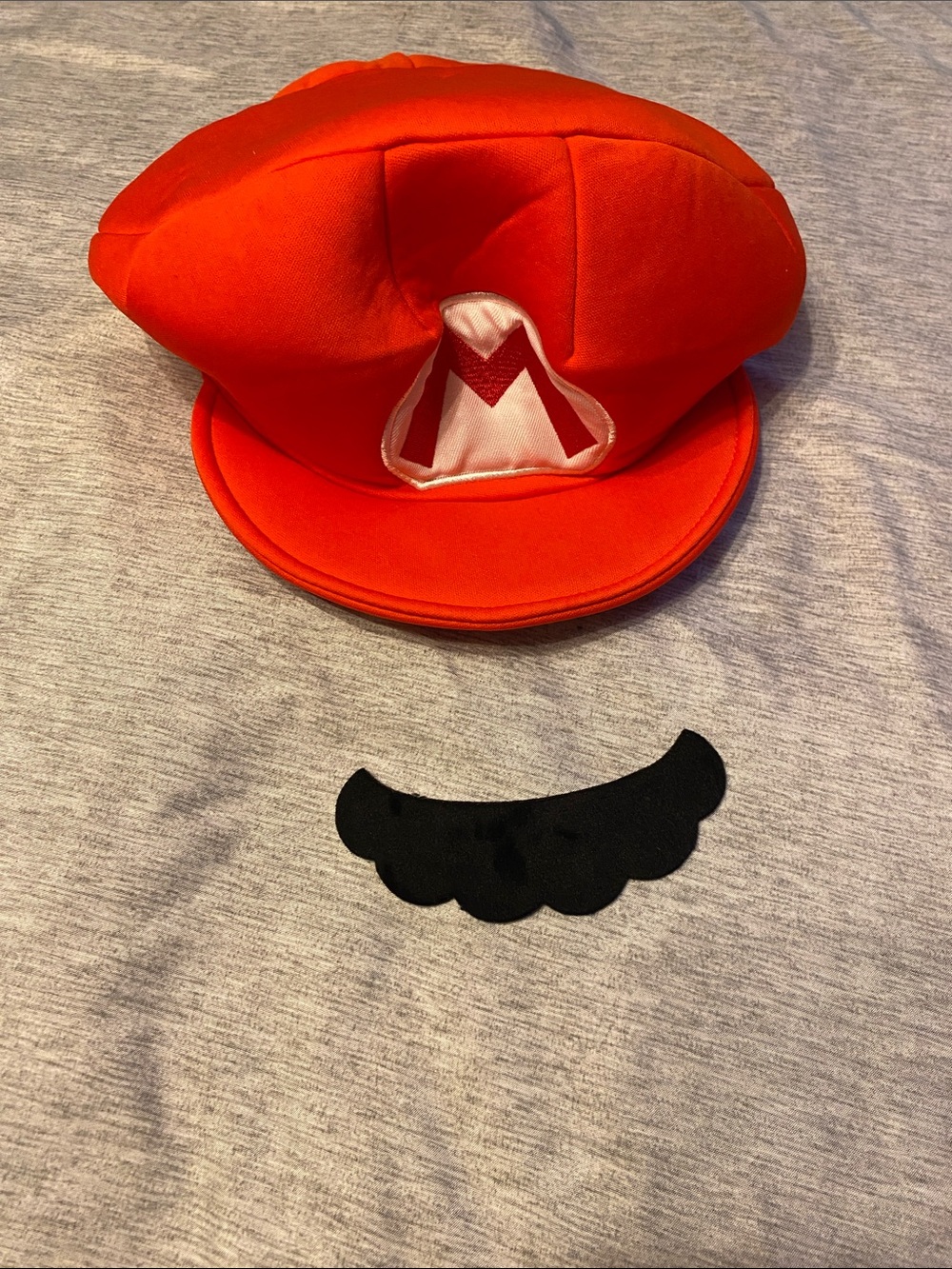 Super Mario Luigi Adult Hat & Gloves & Mustache Costume Accessories NWOT - Picture 4 of 6